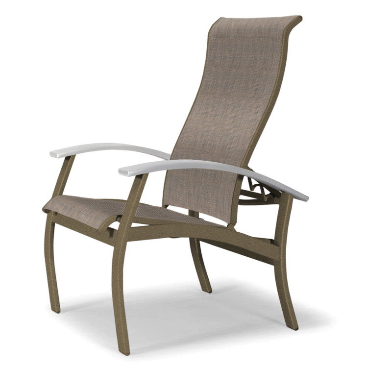 Chaise de patio Askar, Bois de plage texturé, Blanc, Taupe Harper Sunbrella®