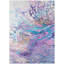 Tapis abstrait bleu / mauve tissé à la machine-60320774