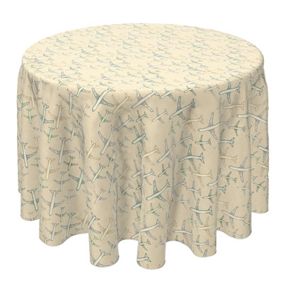 Round Cotton Twill Tablecloth