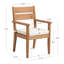 Fauteuil en bois de teck massif avec coussins Magruder