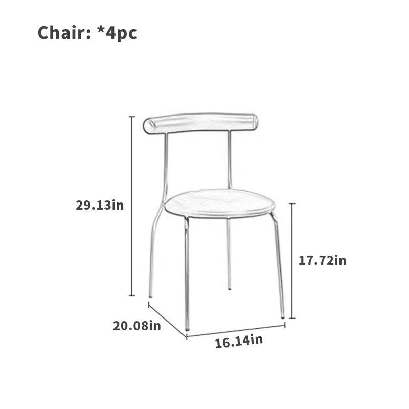 Chaise créative en acier inoxydable pour un usage domestique