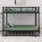 Triple Bunk Bed With Trundle,Two Side Ladder And Guardrails-7322158