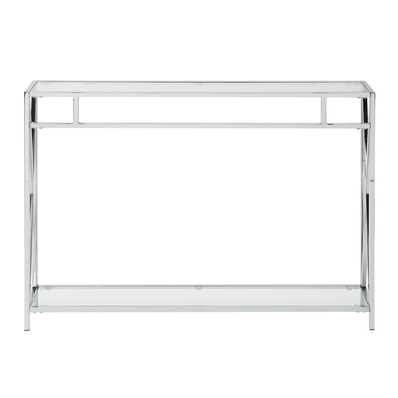 Darek 42'' Glass Top Console Table