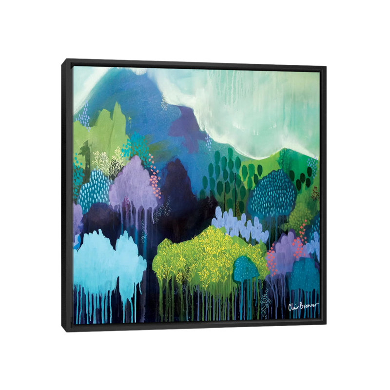 «Under My Fee» par Clair Bremner, impression sur toile tendue, H 37 po x l 37 po x P 1,5 po, Toile avec cadre noir