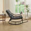 Chaise berçante d'extérieur avec coussin épais-129891667-129891670