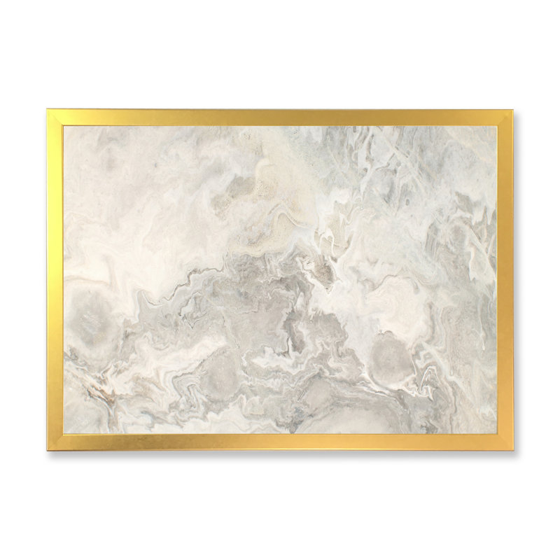 «Wave Art» par Shades Of Cream III, impression sur toile, H 12 po x l 20 po x P 1 po, Cadre doré