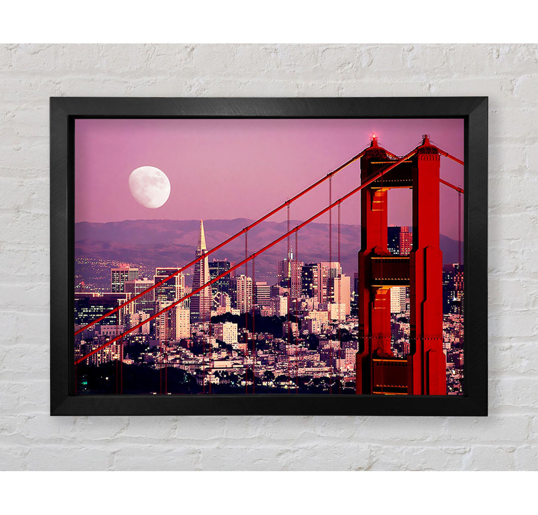 San Francisco Moonlit View - Einzelner Bilderrahmen Kunstdrucke