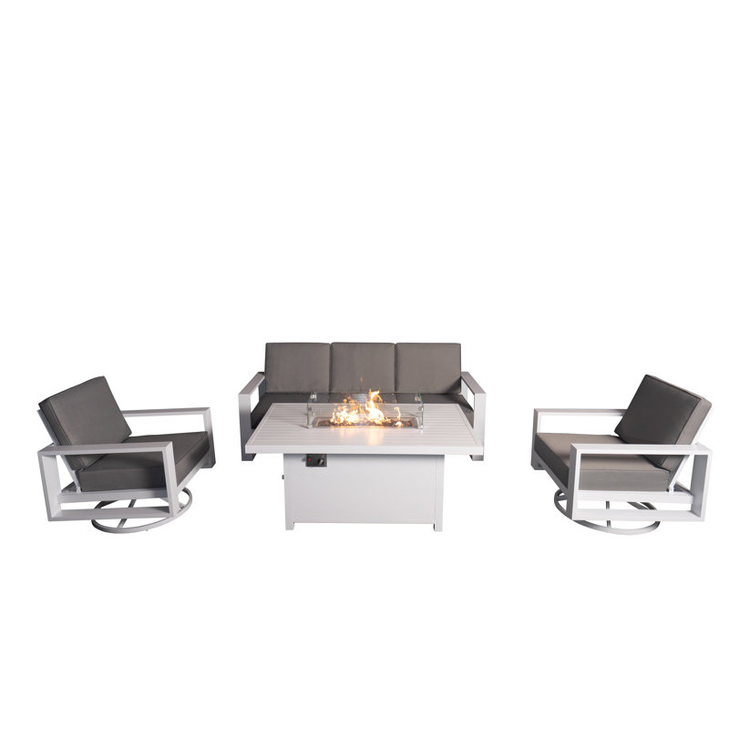 Ensemble repas extérieur pour 5 personnes Makensi, H 25,2 po x L 55,11 po x l 33,46 po