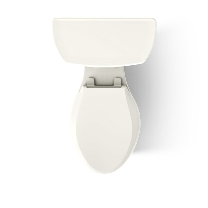 Highline™ 1.6 GPF Elongated Two-Piece toilet (Seat Not Included), Biscuit, Left-Hand
