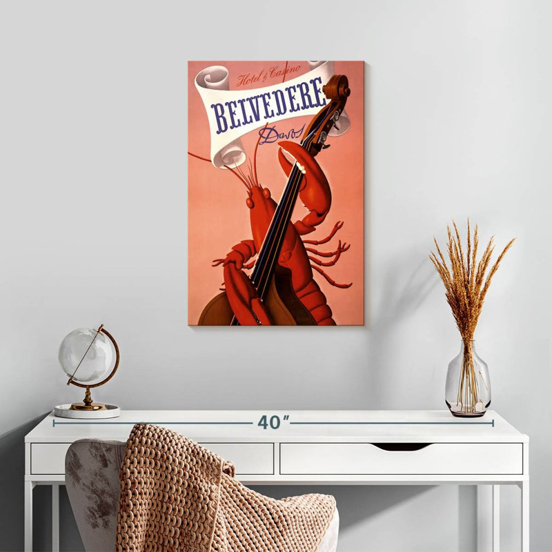 Ketti Lobster jouant du violoncelle, H 24 po x l 16 po