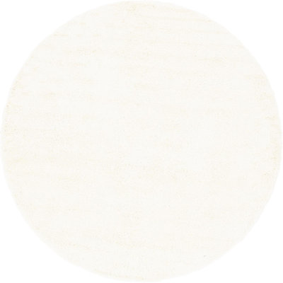 Tapis blanc en polypropylène tissé à la machine à poils longs Fragos