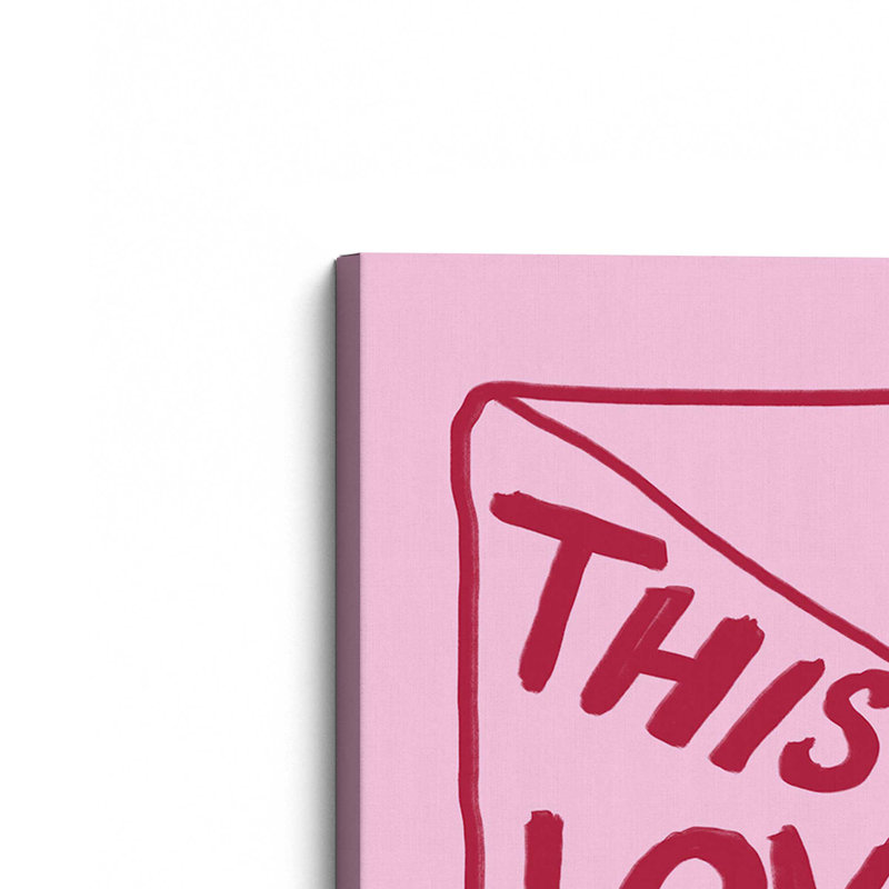 «Love lettre horizontal» par Athenesatelier, reproduction d'art sur toile, H 30 po x l 40 po, Toile tendue, Ne s’applique pas