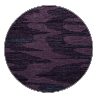 Machine Washable Abstract Purple Area Rug