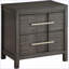 Table de chevet transitionnelle 2 tiroirs gris-699369765