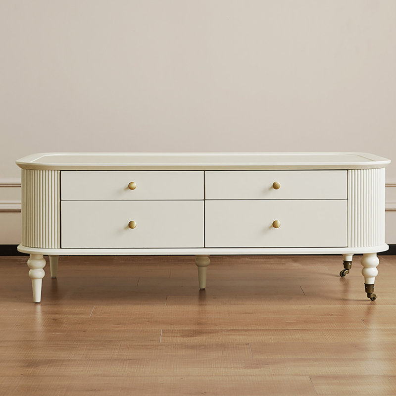 Creme fraiche style solid wood end table