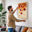 Falling Autumn Leaves Japandi - Wrapped Canvas-1530905912-1530905914