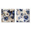 Austen - Ensemble de 2 collages floraux carrés-101866052-101866054