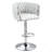 360° Fabric Cover Swivel Bar Stools Set Of 2, Adjustable Counter Height Bar Chairs With Woven Back & Footrest Chromed  Bar Stools For Kitchen Island, Cafe, Pub-1983949213