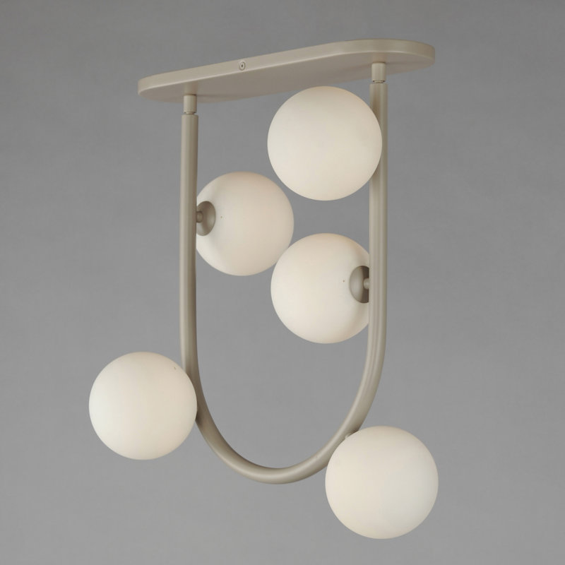 Contour MTO 5 - Light LED Semi Flush Mount, Taupe