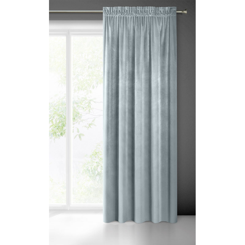 Emre Slot Top Blackout Curtain, Grey, Width 140 x Drop 300 cm