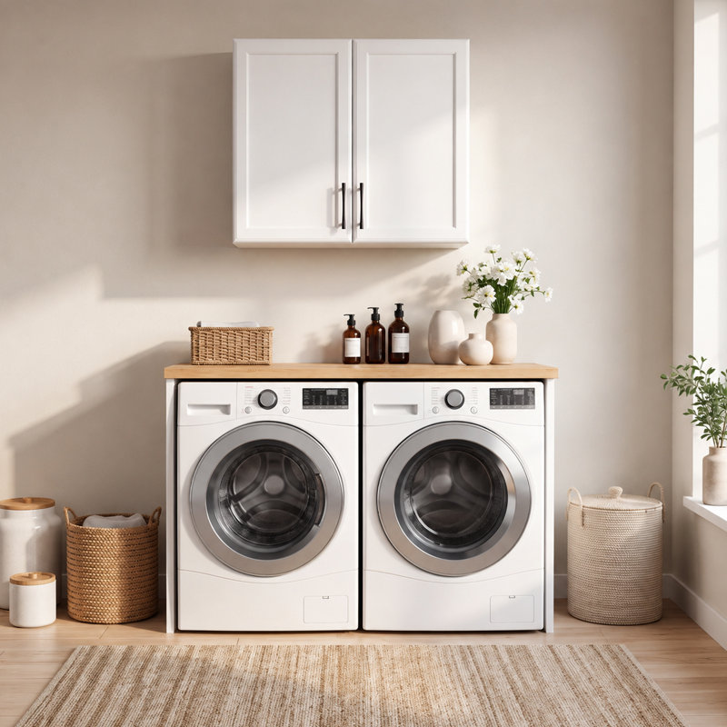 Armoire murale de cuisine/buanderie de 48 pouces, L 48 po, White