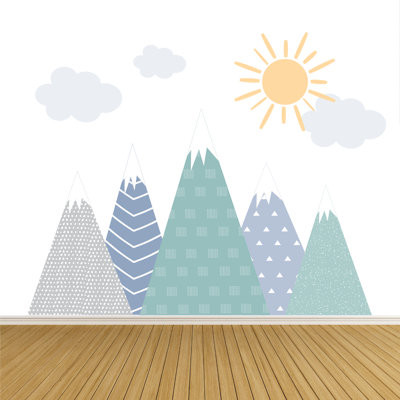 Adhésif décoratif montagne