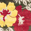 Tapis floral brun / jaune / rouge en laine / viscose touffeté à la main Aalst Soho-32705430