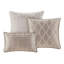 Lit 7 pièces de luxe - édredon en chenille taupe très grand