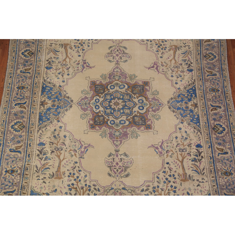 Tapis traditionnel géométrique rétro 8 x 11