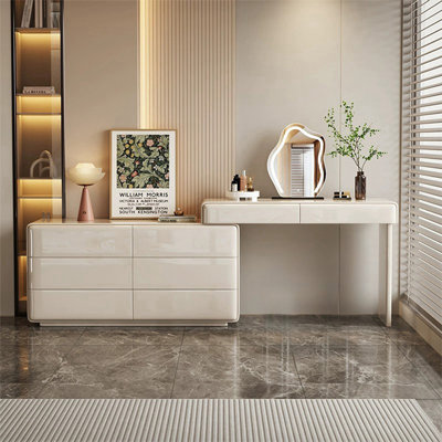 Makeup Vanity with Light mirror,8 drawers