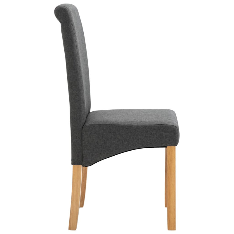 Dining Chairs Accent Upholstered Side Chair with Wood Frame Fabric, Gray, 4