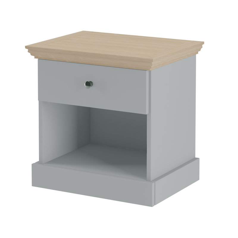 Barrow 45cm W Manufactured Wood Bedside Table