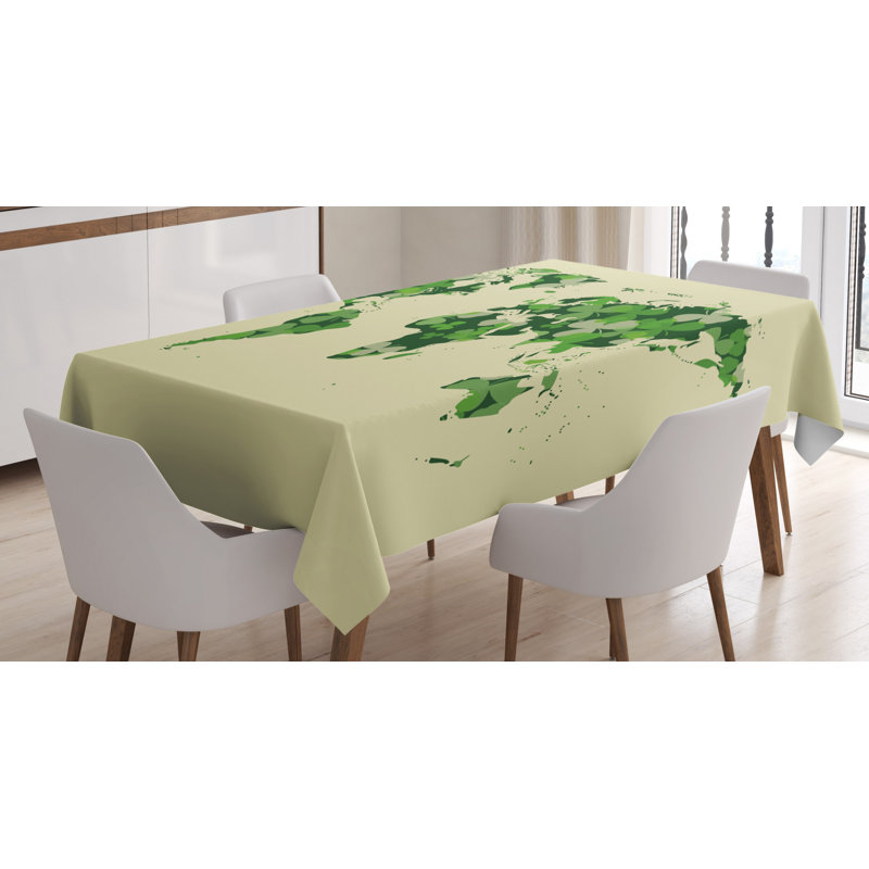 World Map Tablecloth, 70" x 52"