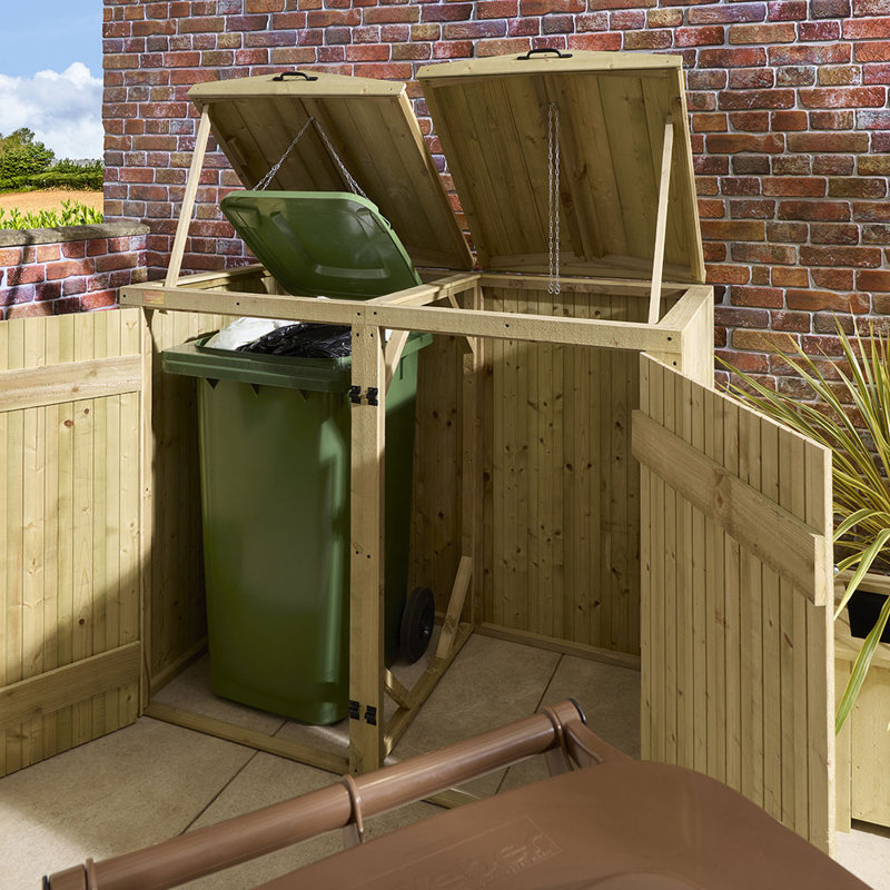 Wooden Double Bin Store