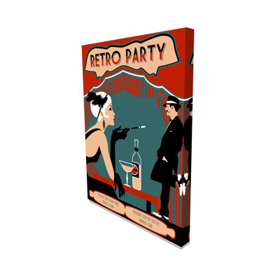 Retro Party - Wrapped Canvas Print