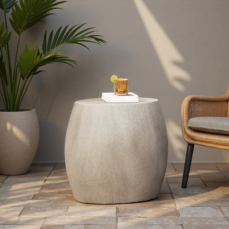 Outdoor Lightweight Concrete Side Table