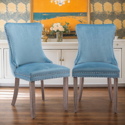 Upholstered Wing-Back Dining Chair