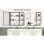 Armoire de miroir de salle de bain murale 30 po x 28 po, structure en aluminium, tablettes réglables, formaldéhyde, fermeture silencieuse, rangement brun noir, cadre, compartiments de grande capacité,