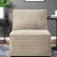 Chaises d'appoint au sol, siège compact en velours côtelé moderne