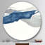 «Gouache Sapphire on Grey II», reproduction d'art sur cercle en métal-48166701