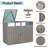 Outdoor Trash Can Storage, Storage Shed For 2 Trash Cans And Tools,Waterproof Garbage Bin Shed
