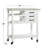 Wood Rolling 4 Drawer and 2 Shelf Kitchen Cart with Black Metal Handles and Marble Top-55865886-55865887