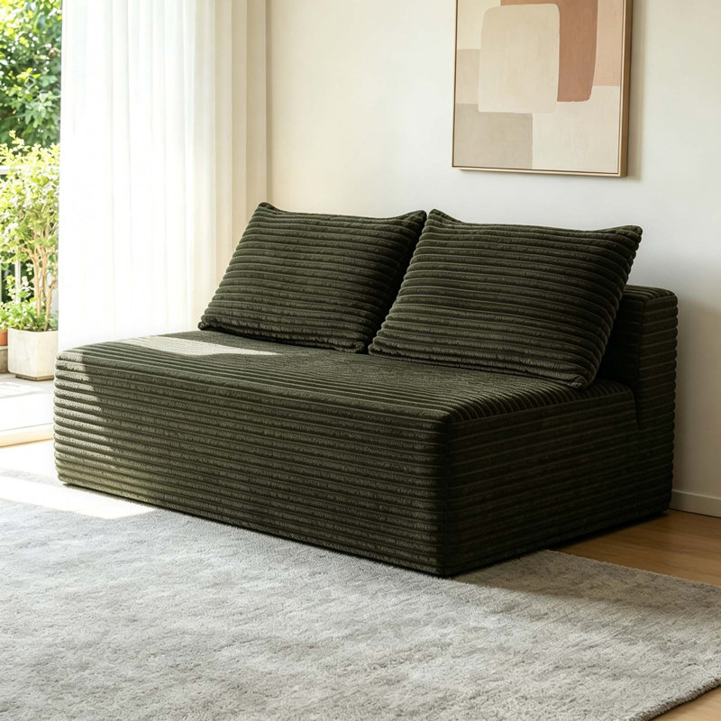Méridienne convertible désossée sans assemblage requis