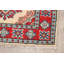Tapis zone en laine beige/rouge 2 pi x 2 pi 11 po one-of-kind noué la kazak Annalynn