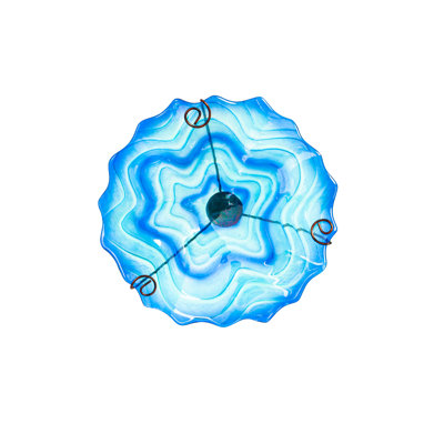 Glass Single Tier Birdbath