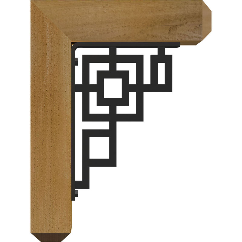 Support à crête en fer Eris, H 16 po x P 14 po, Cèdre rouge de l'Ouest l 3 1/2 po x T 2 po (lisse