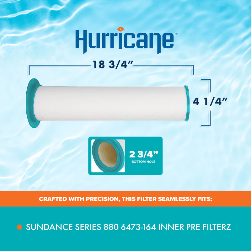 Hurricane 2 Pk Replacement Spa Filter Cartridge for Sundance Series 880 6473-164