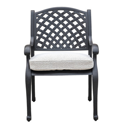 Chaise de salle à manger d'extérieur - Design moderne, coussin confortable pour chaise de jardin en mousse résiliente, élégant