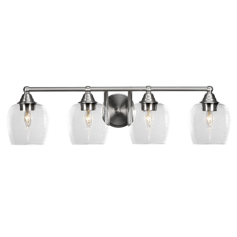 Michell 4-Light Bath Bar, Brushed Nickel