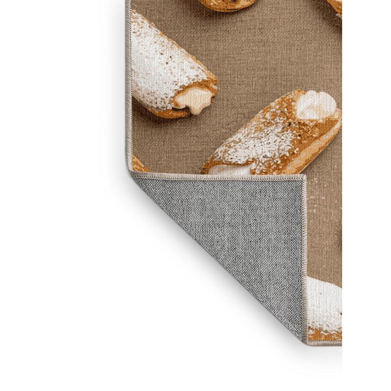 Tapis lavable Cannoli Desserts, Carré 3 pi